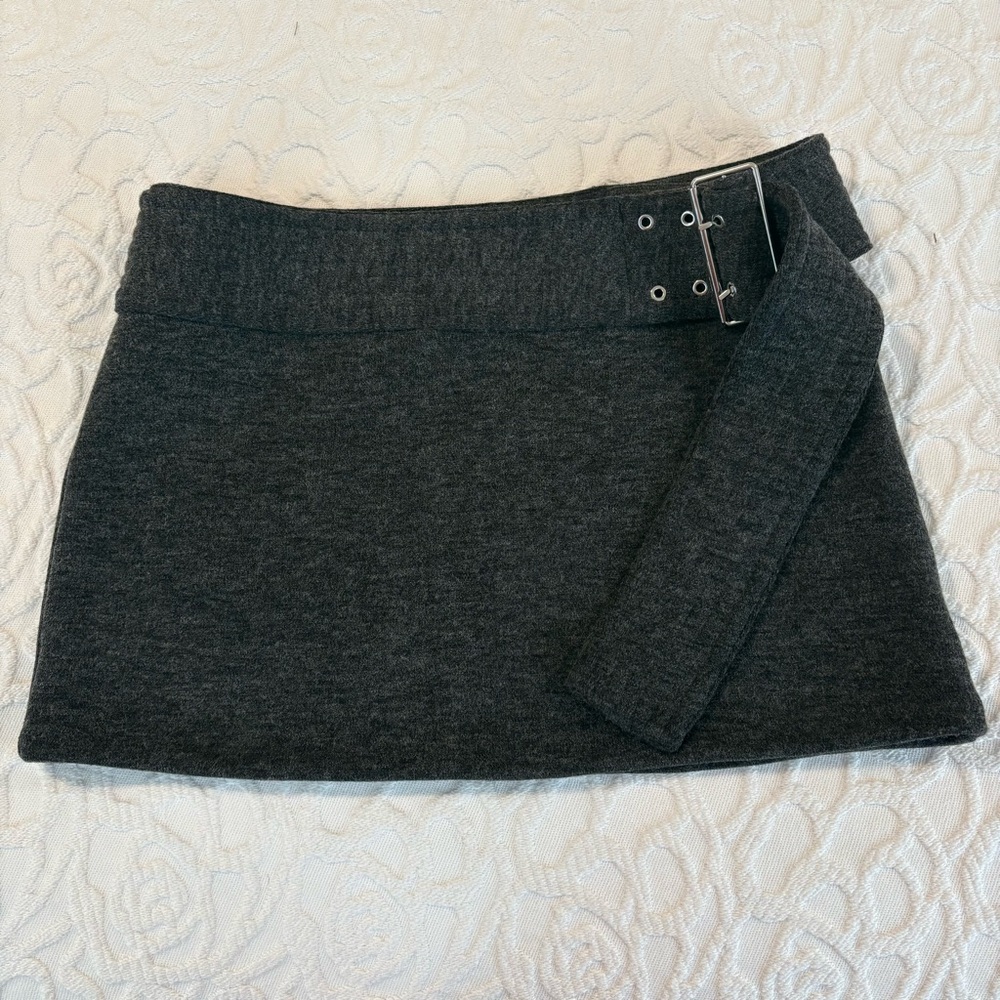 Zara Knit Belted Mini Skirt